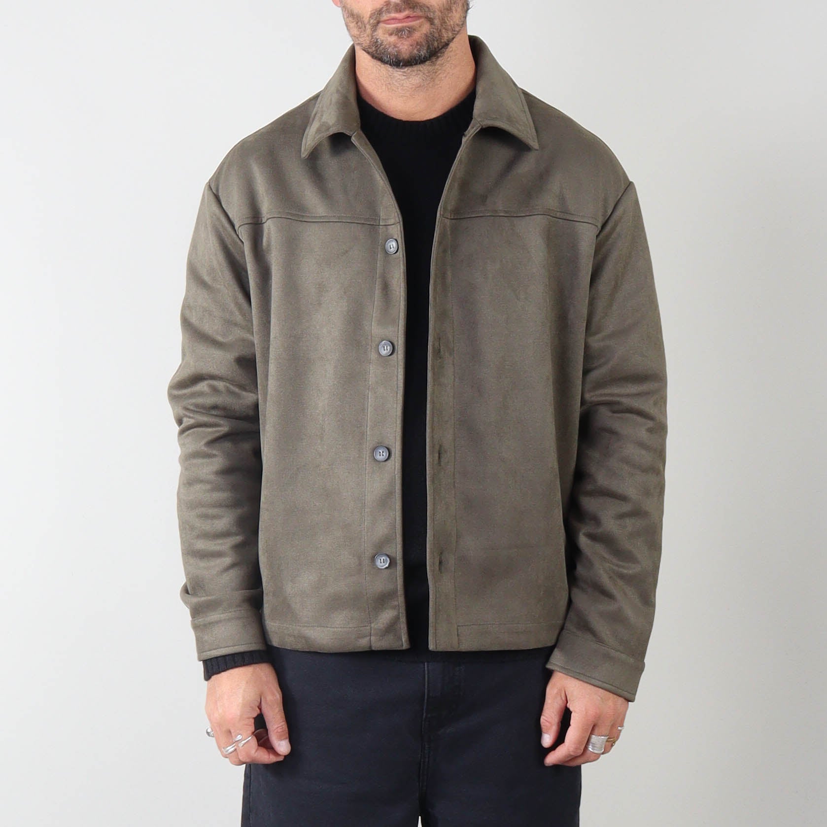 PRJCT suede jacket green