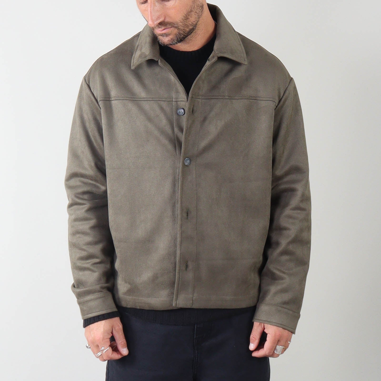 PRJCT suede jacket green