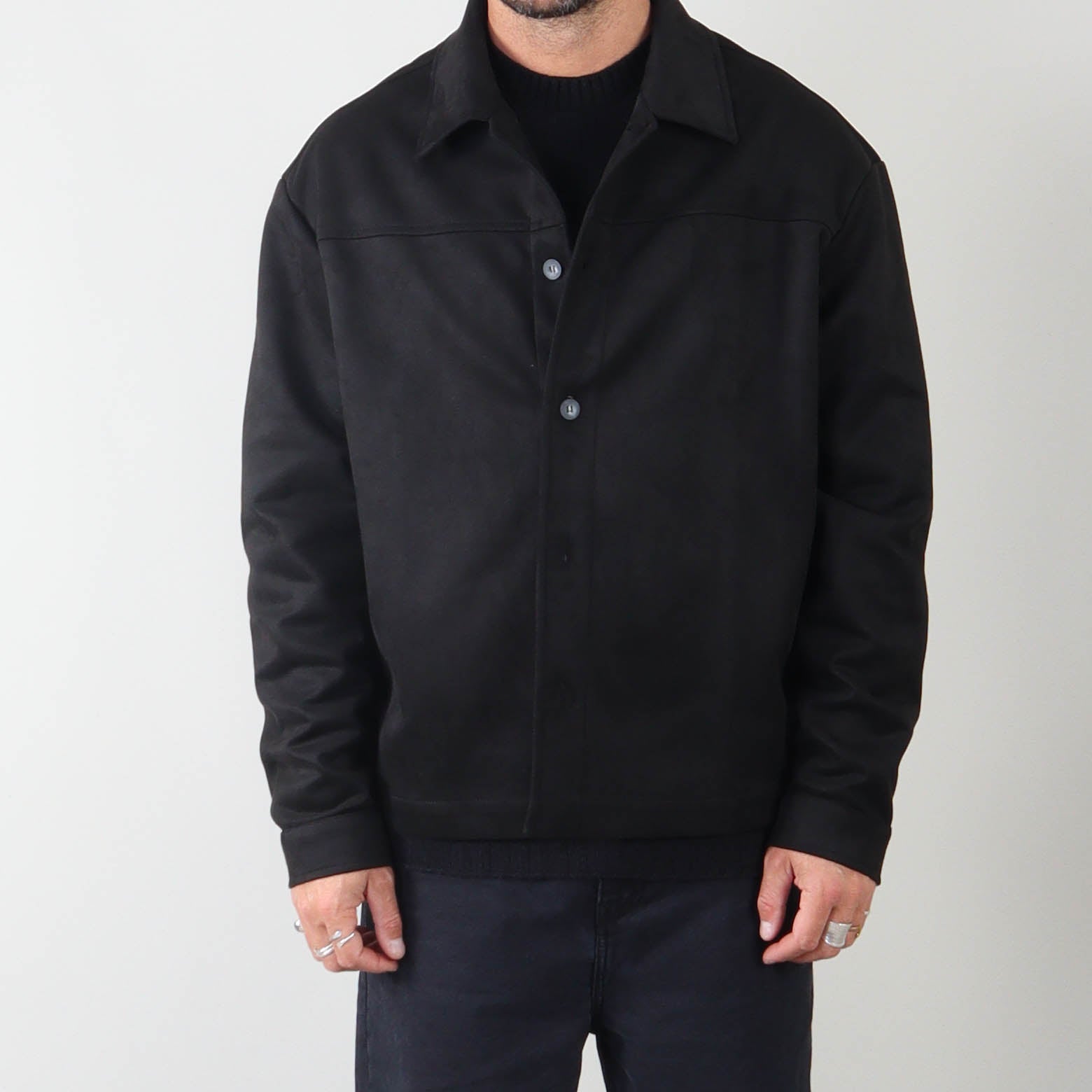 PRJCT suede jacket black