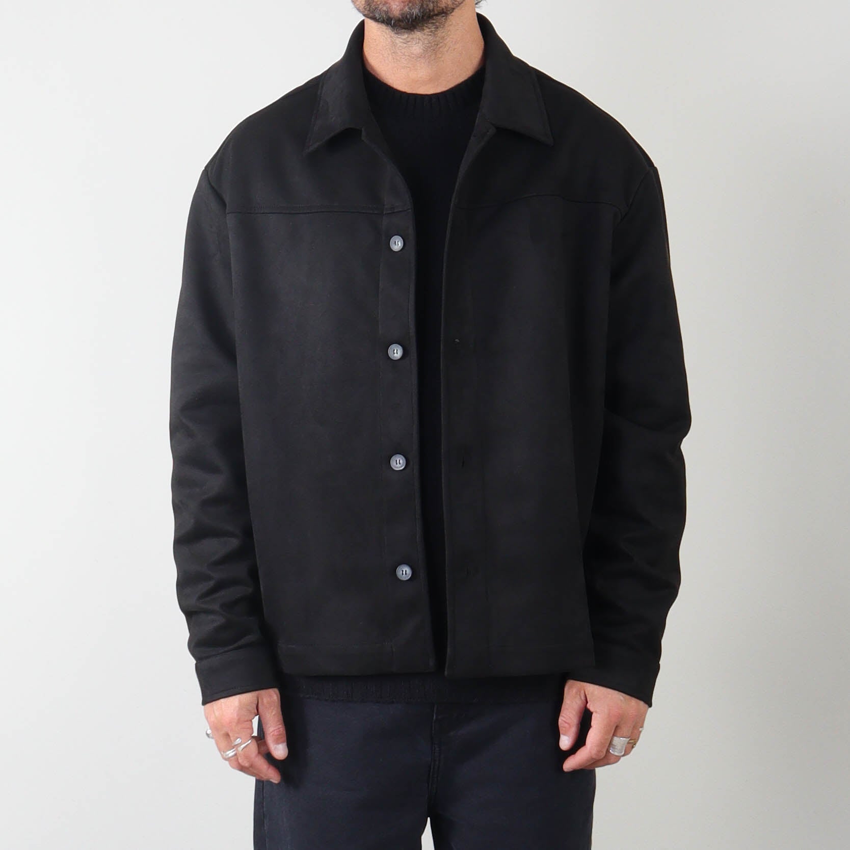 PRJCT suede jacket black