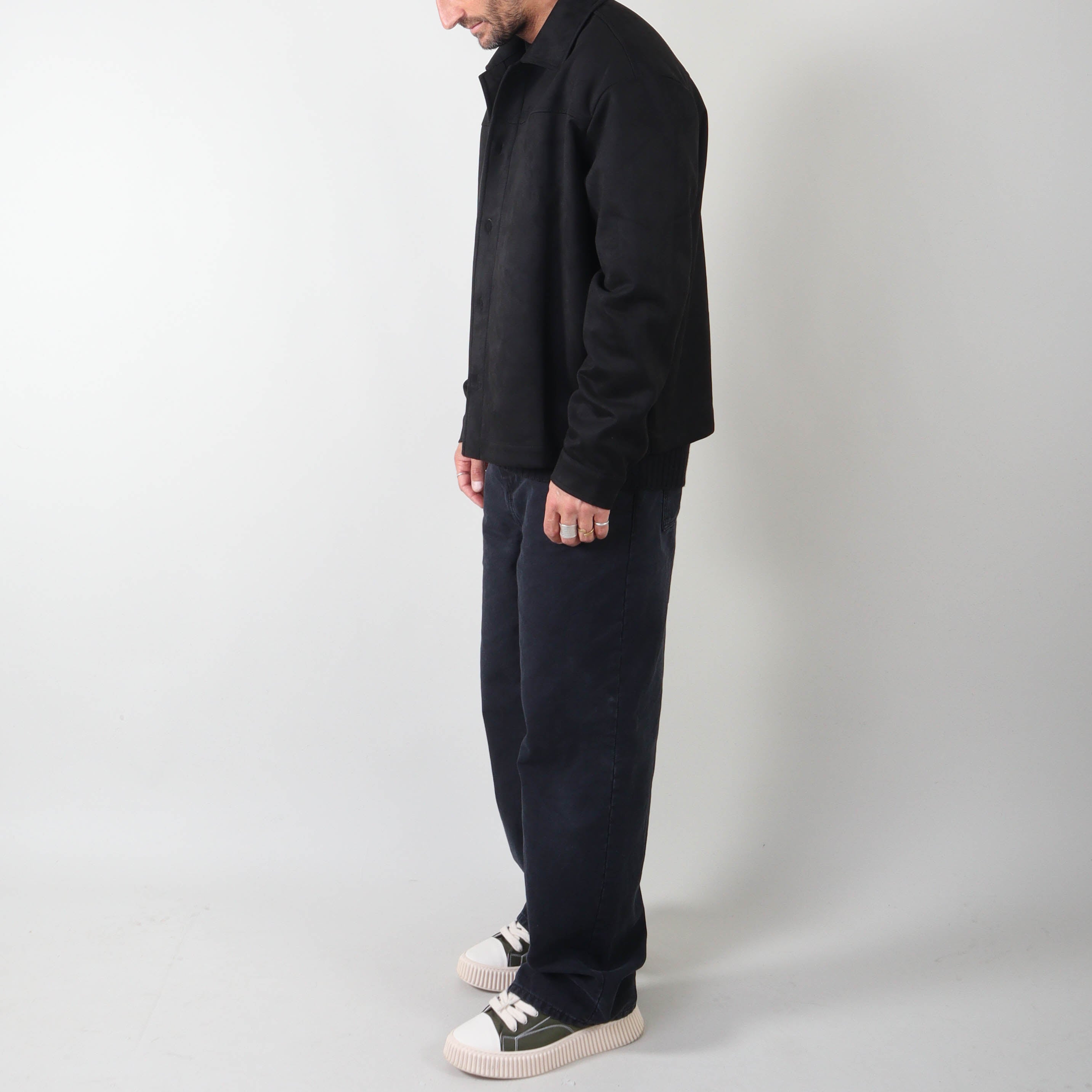 PRJCT suede jacket black
