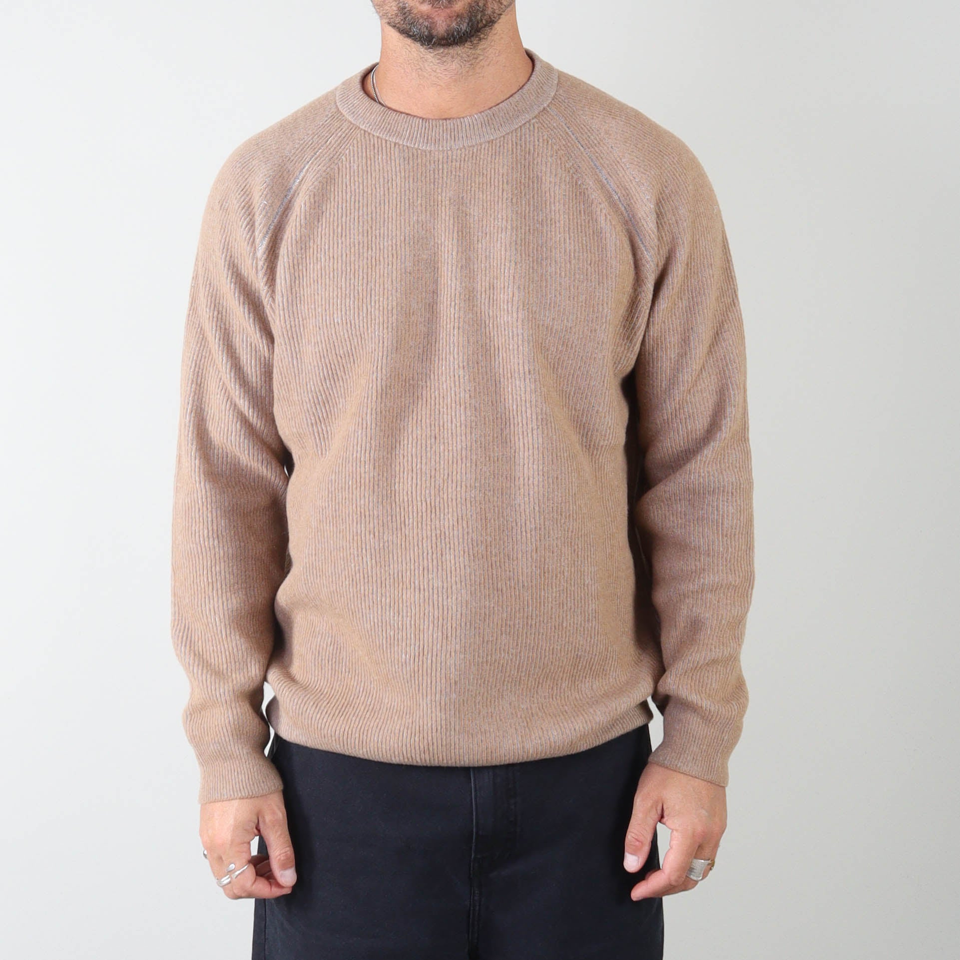PRJCT X Masq Rib sweater beige
