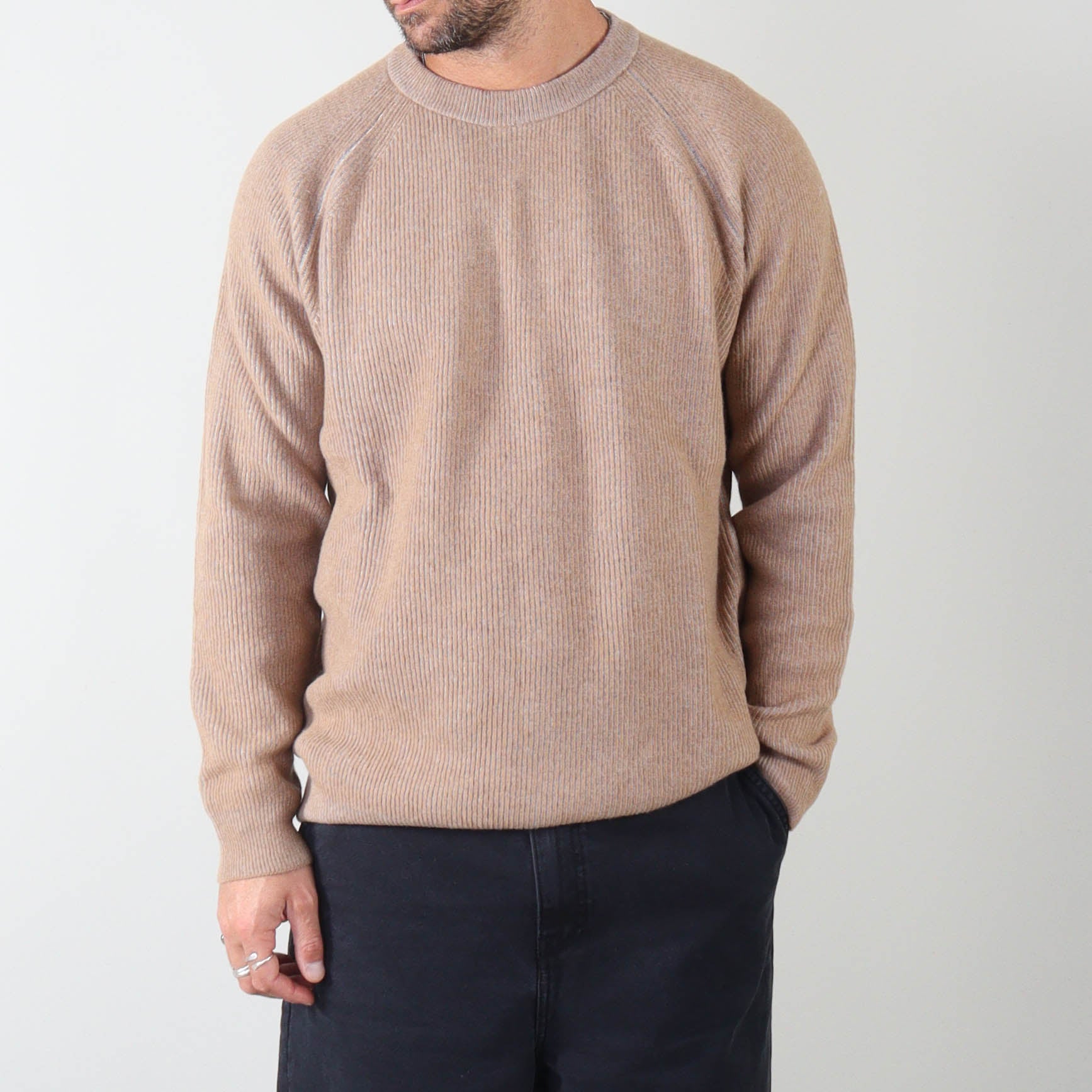 PRJCT X Masq Rib sweater beige