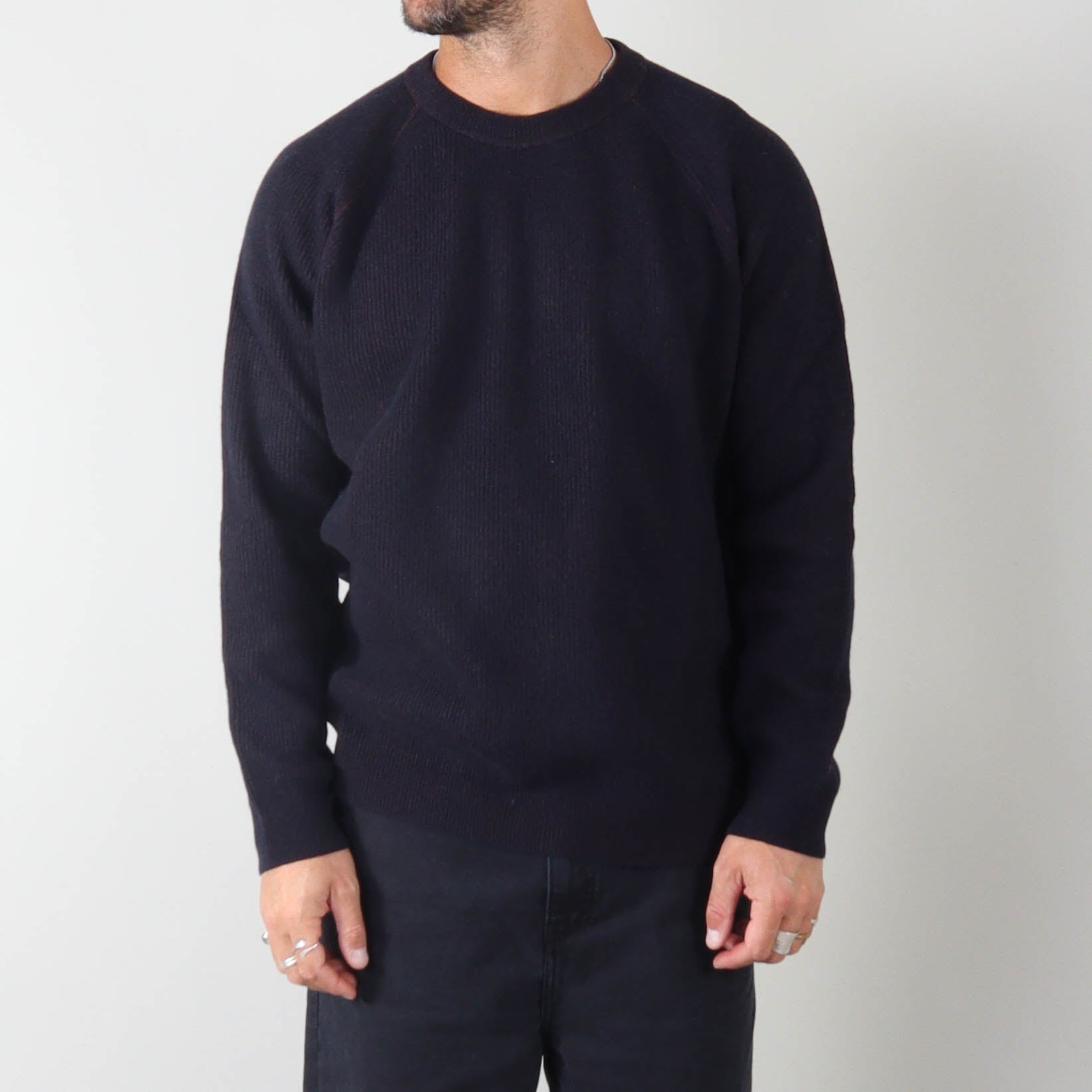 PRJCT X Masq Rib sweater navy