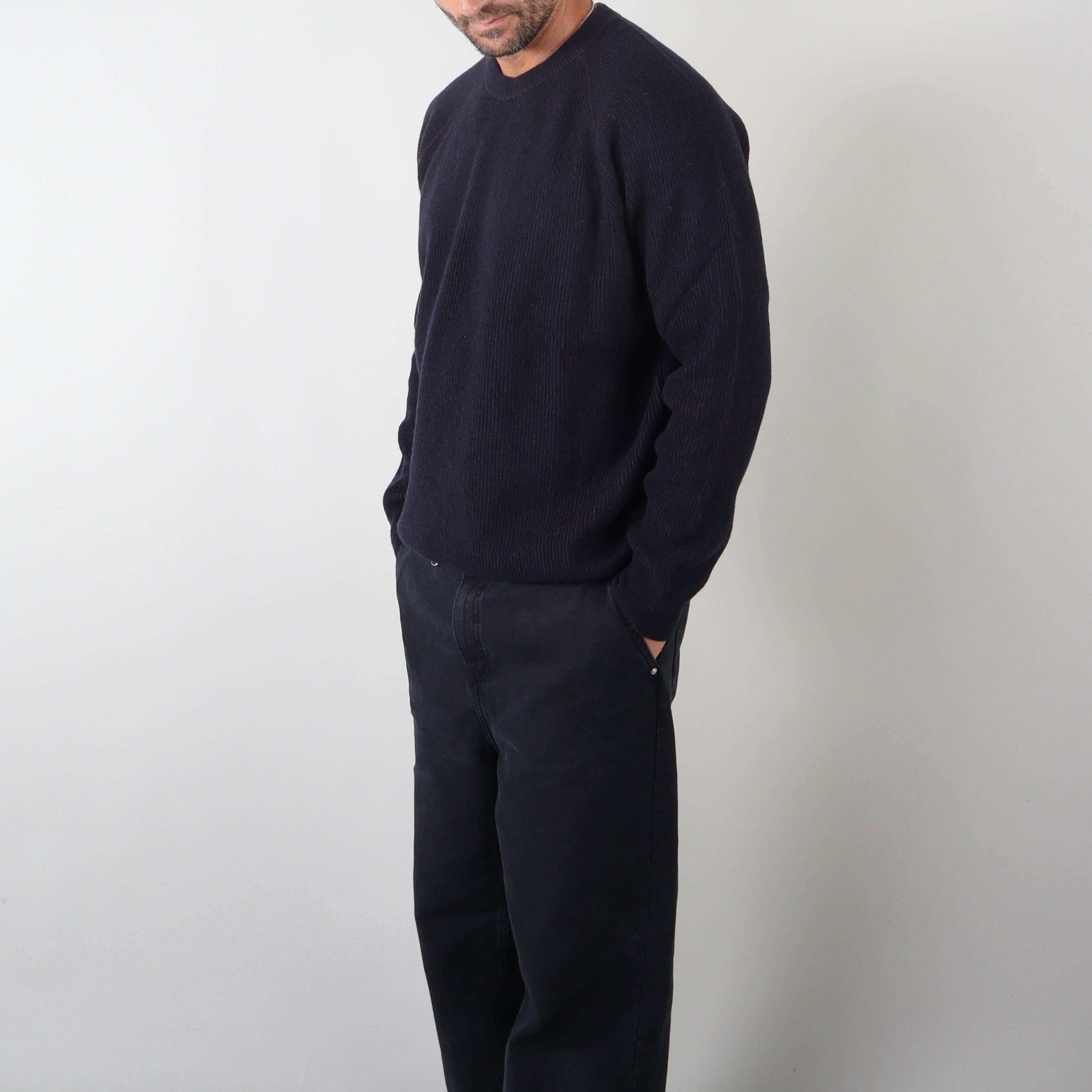 PRJCT X Masq Rib sweater navy