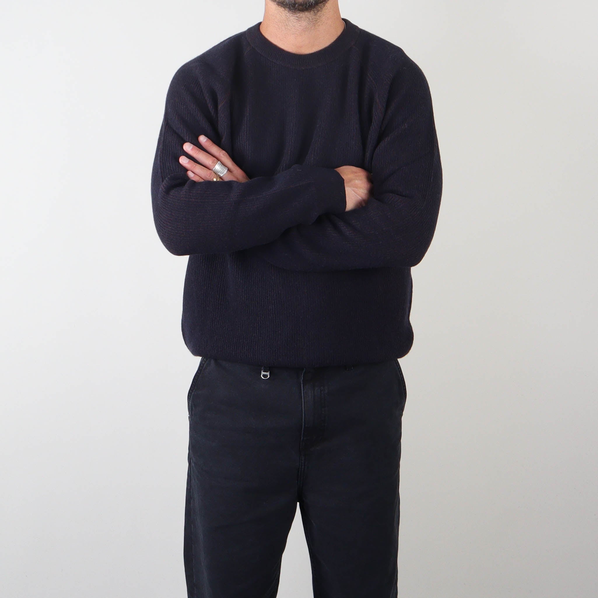 PRJCT X Masq Rib sweater navy