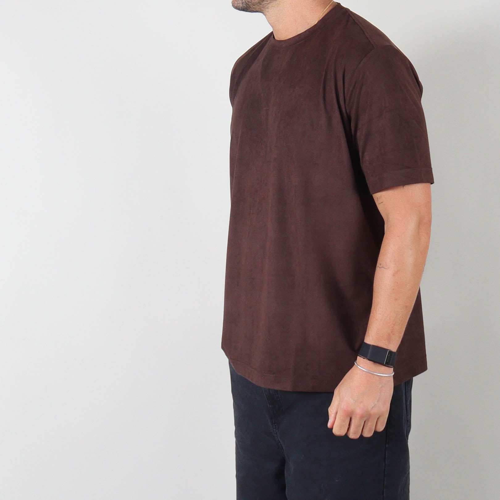 PRJCT suede tee brown