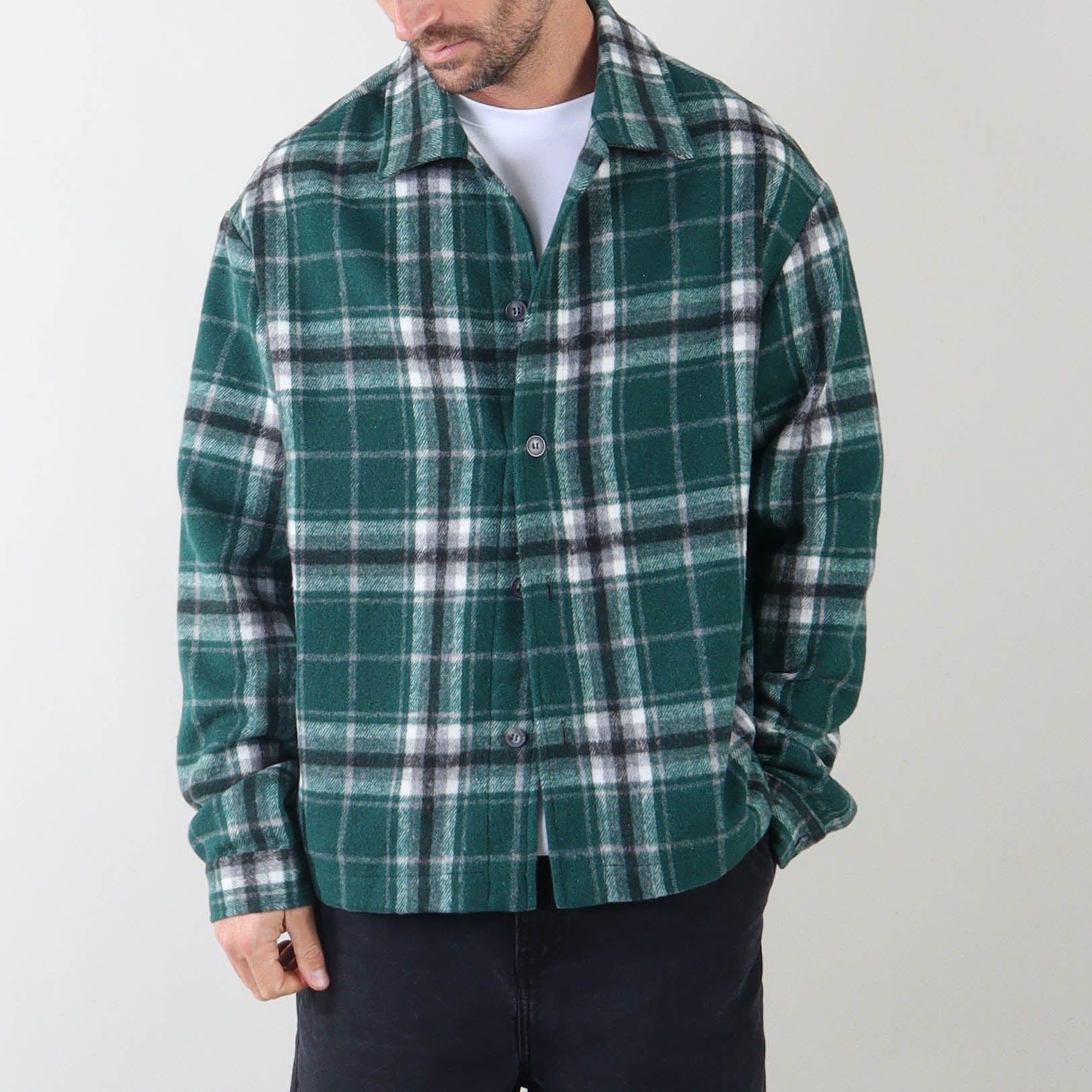 PRJCT check shirt green
