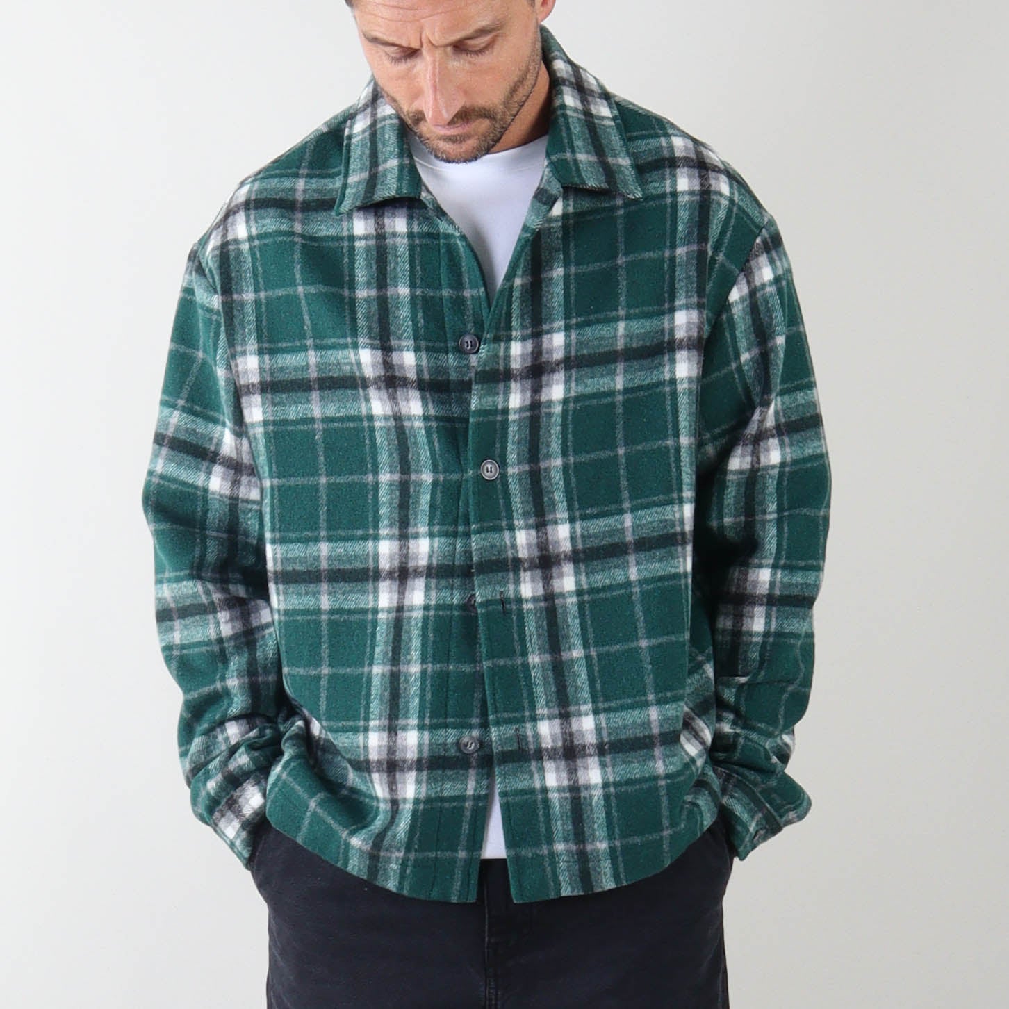 PRJCT check shirt green