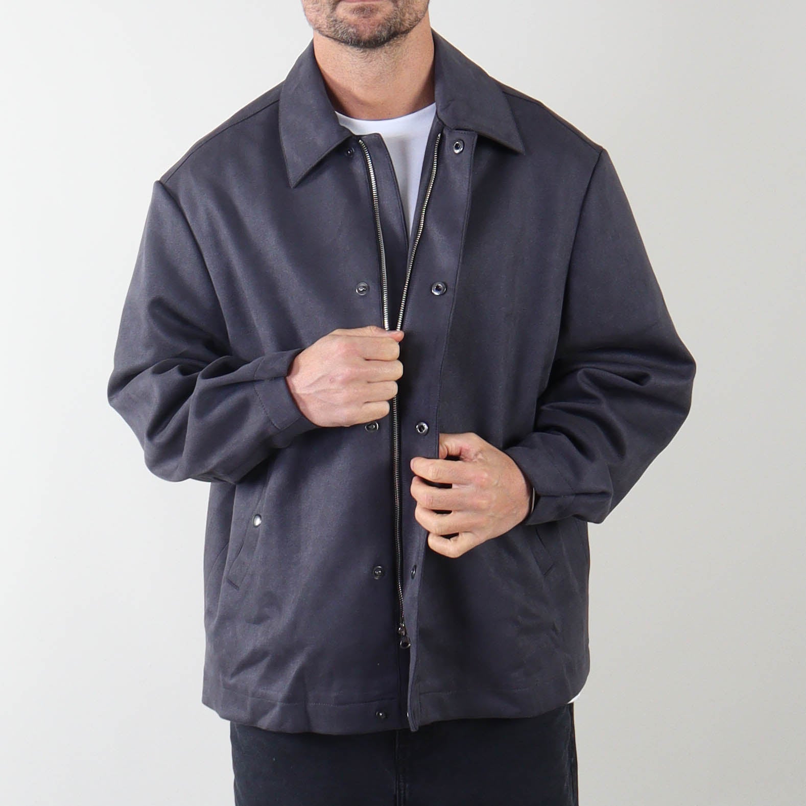 PRJCT suede biker jacket grey