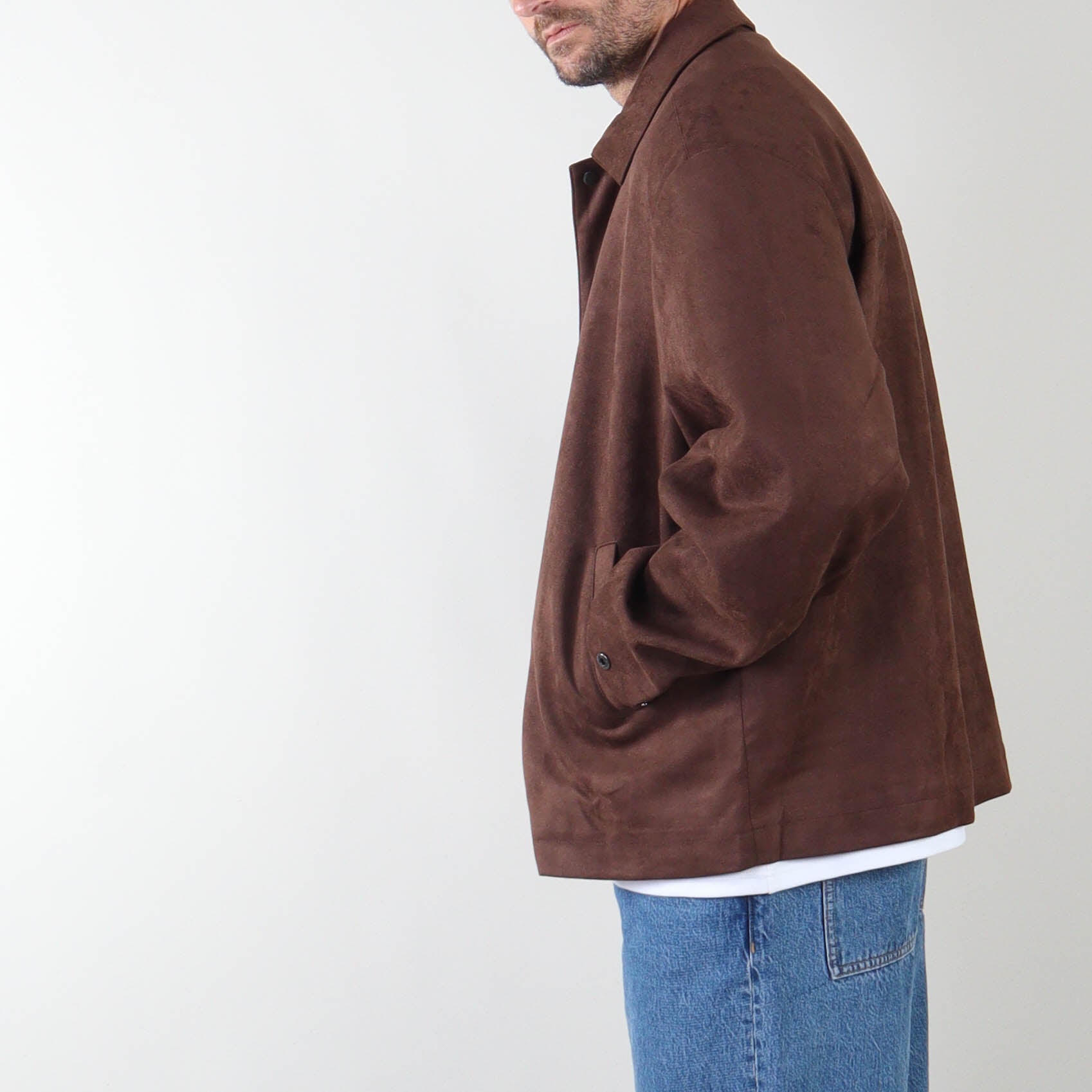 PRJCT suede biker jacket brown