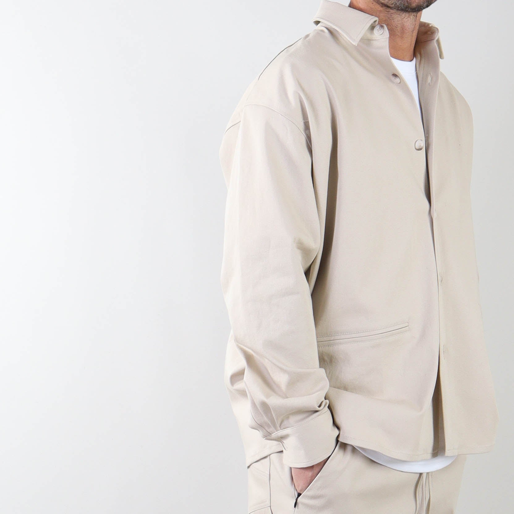 PRJCT heavy cotton jacket beige