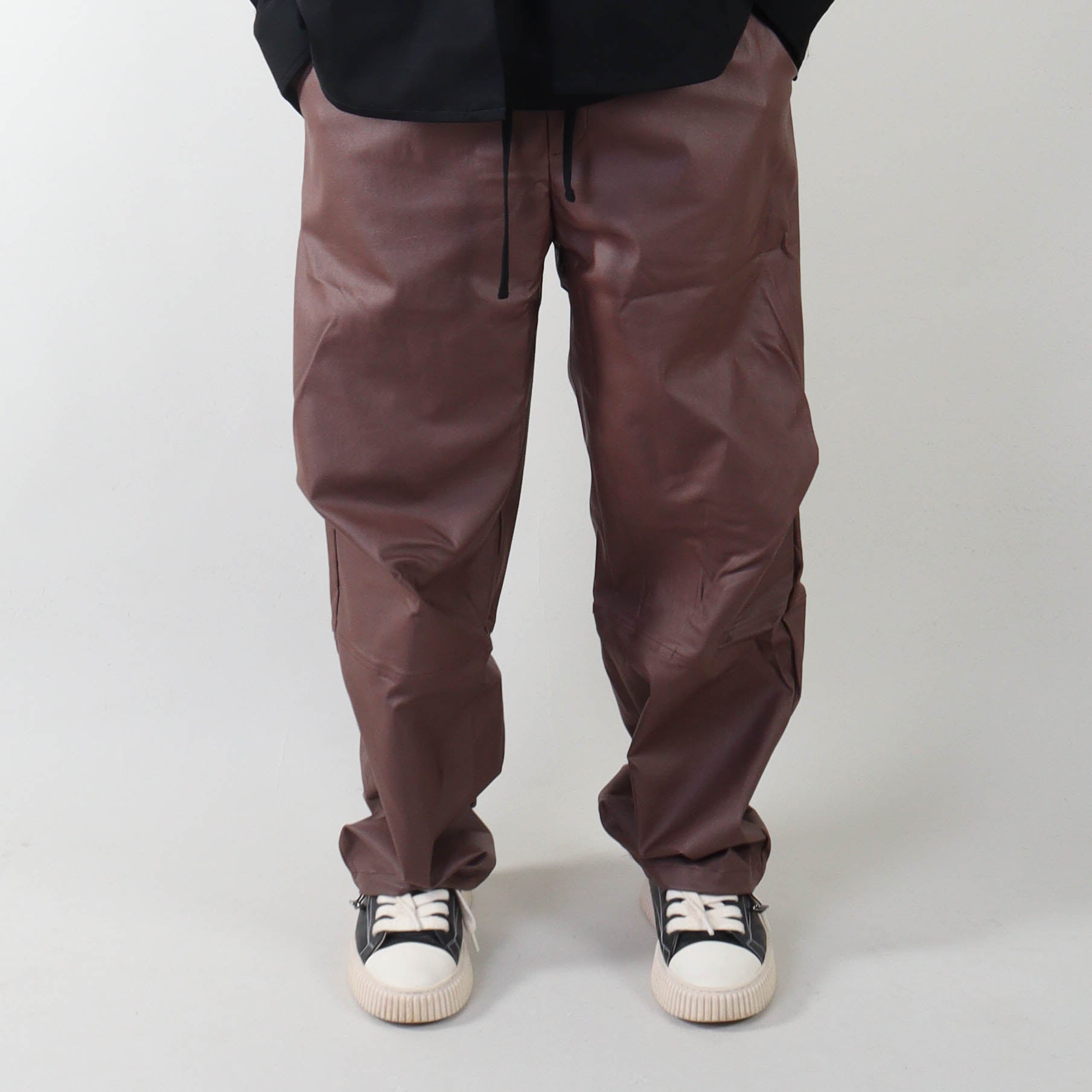 PRJCT parachute pants wax brown
