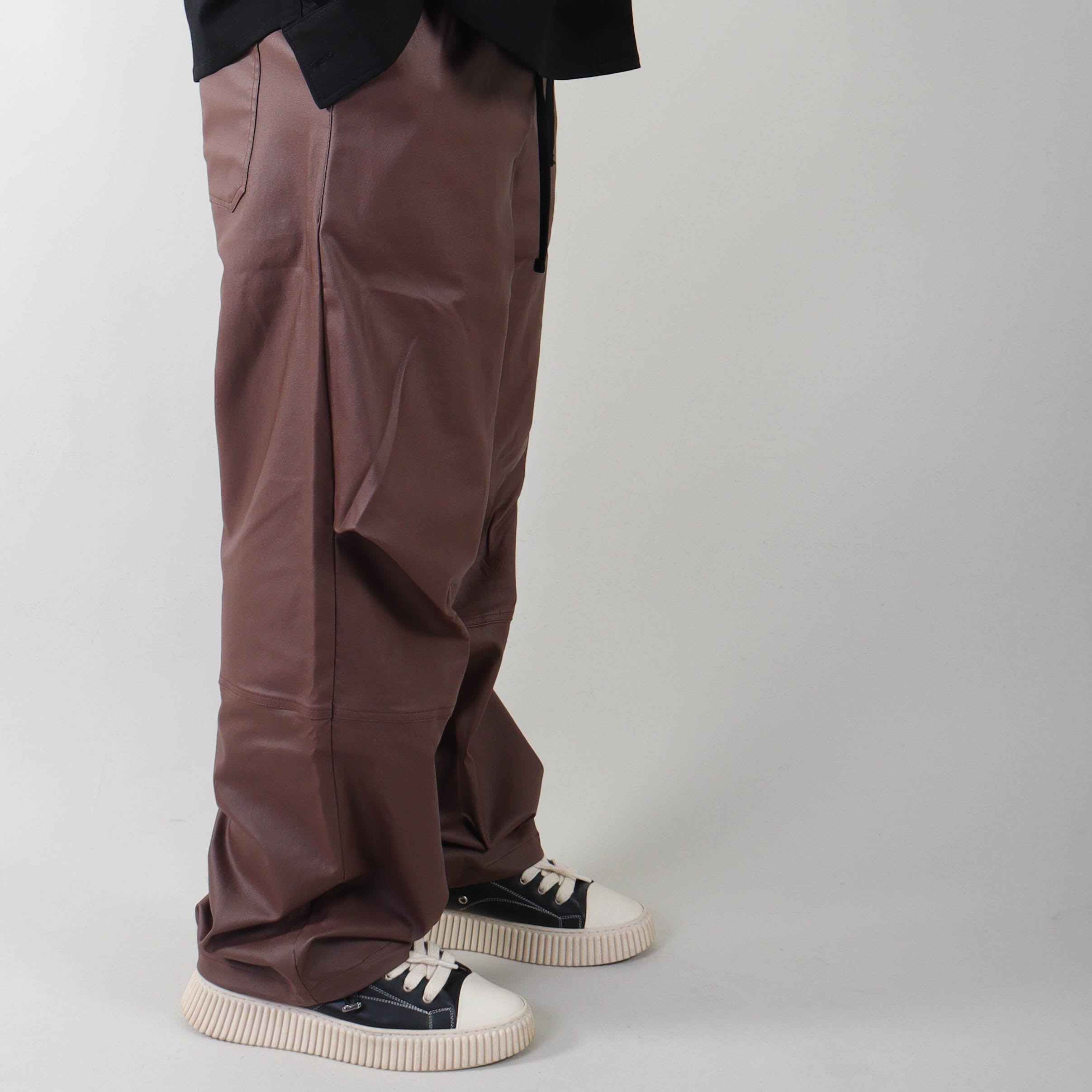 PRJCT parachute pants wax brown
