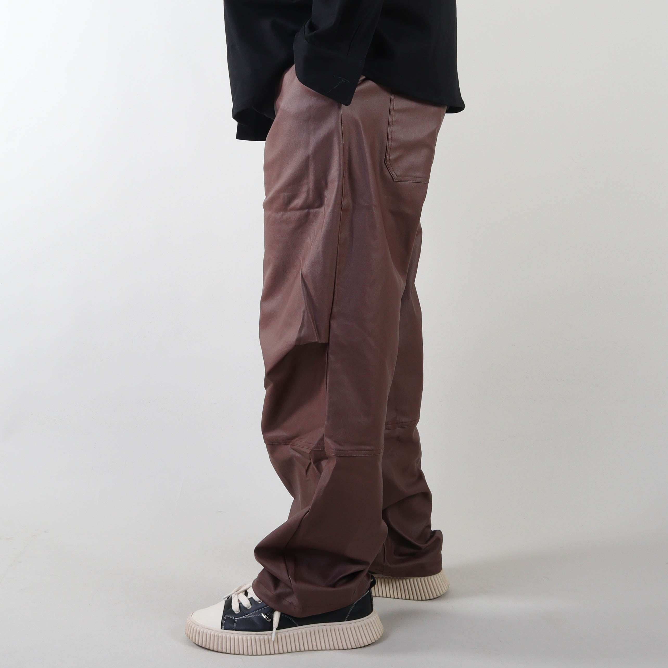 PRJCT parachute pants wax brown