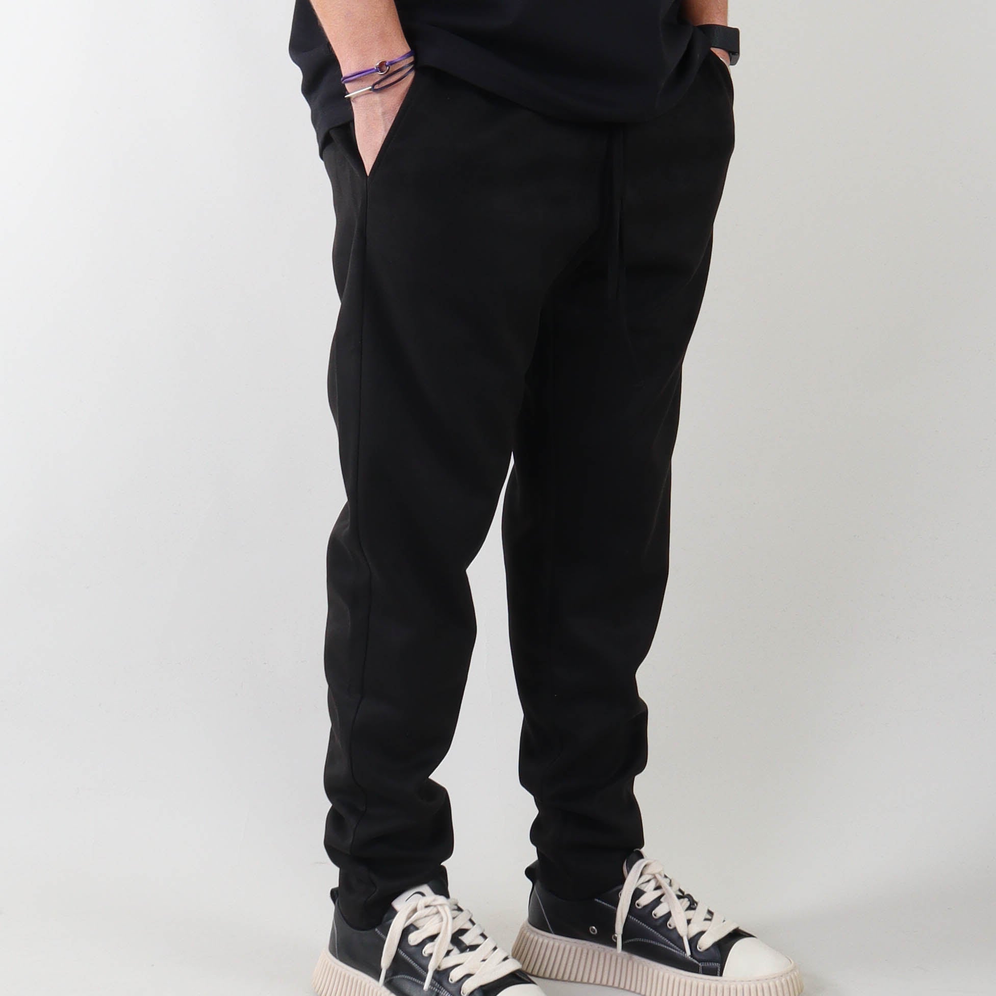 PRJCT Punto Pants suede black