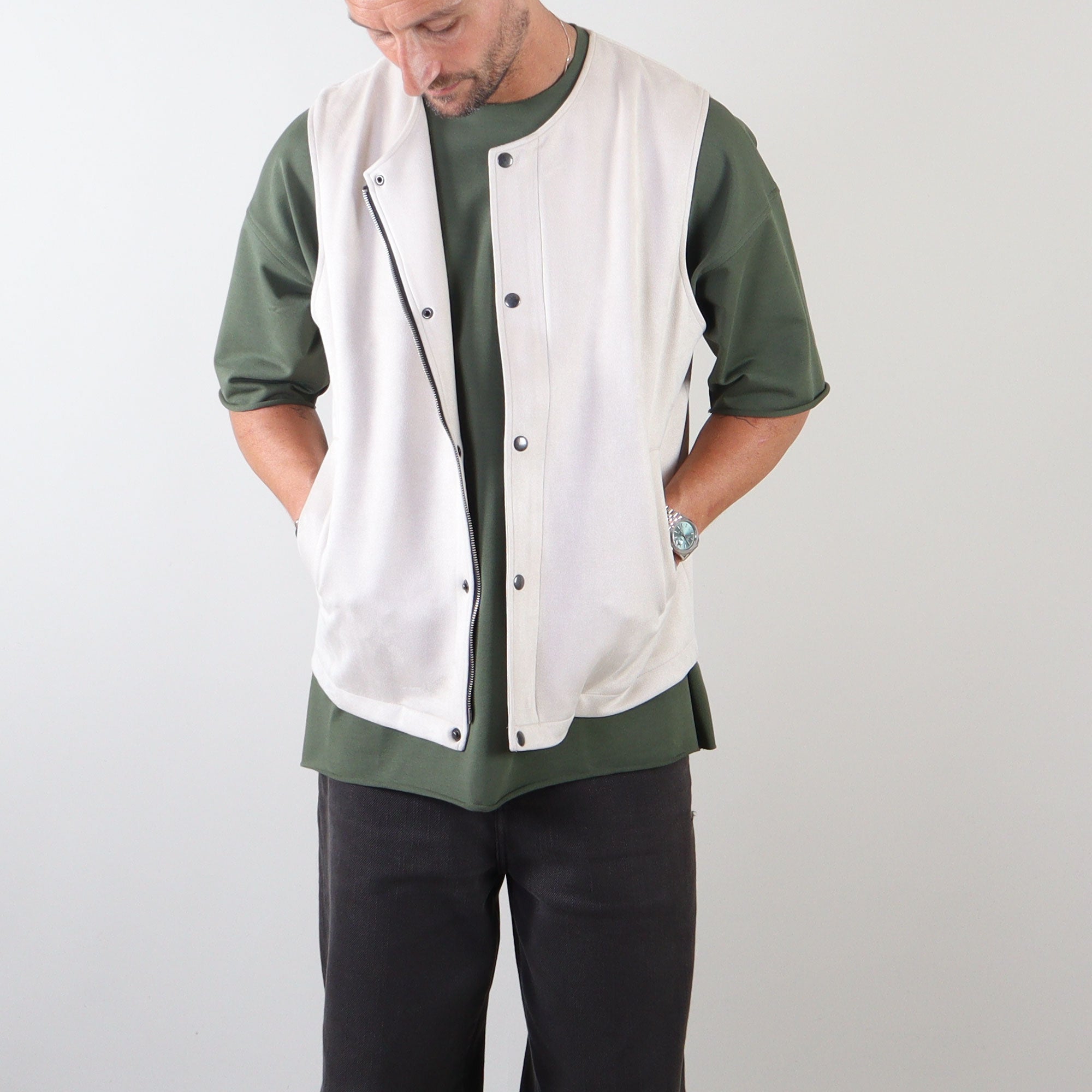 PRJCT suede gilet sand