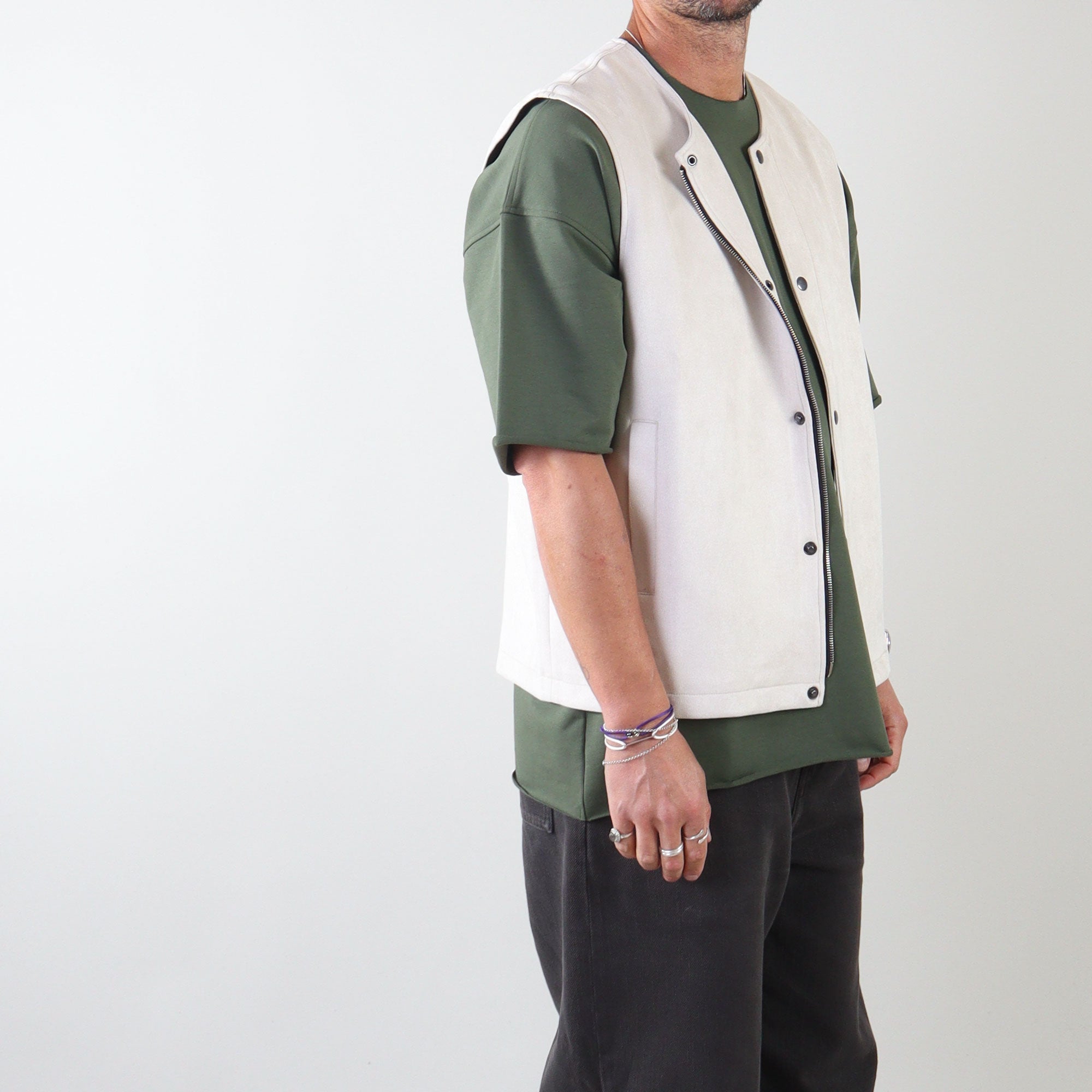 PRJCT suede gilet sand