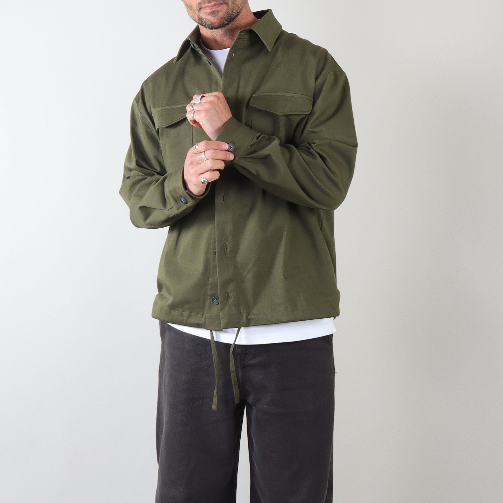 PRJCT heavy cotton jacket green