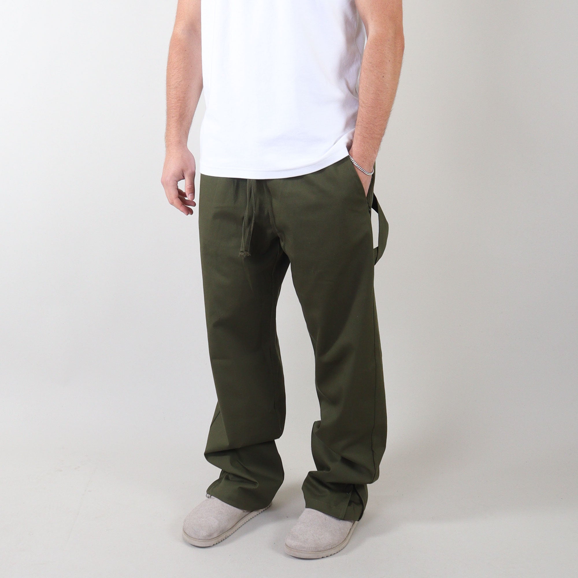 PRJCT heavy baggy pants green