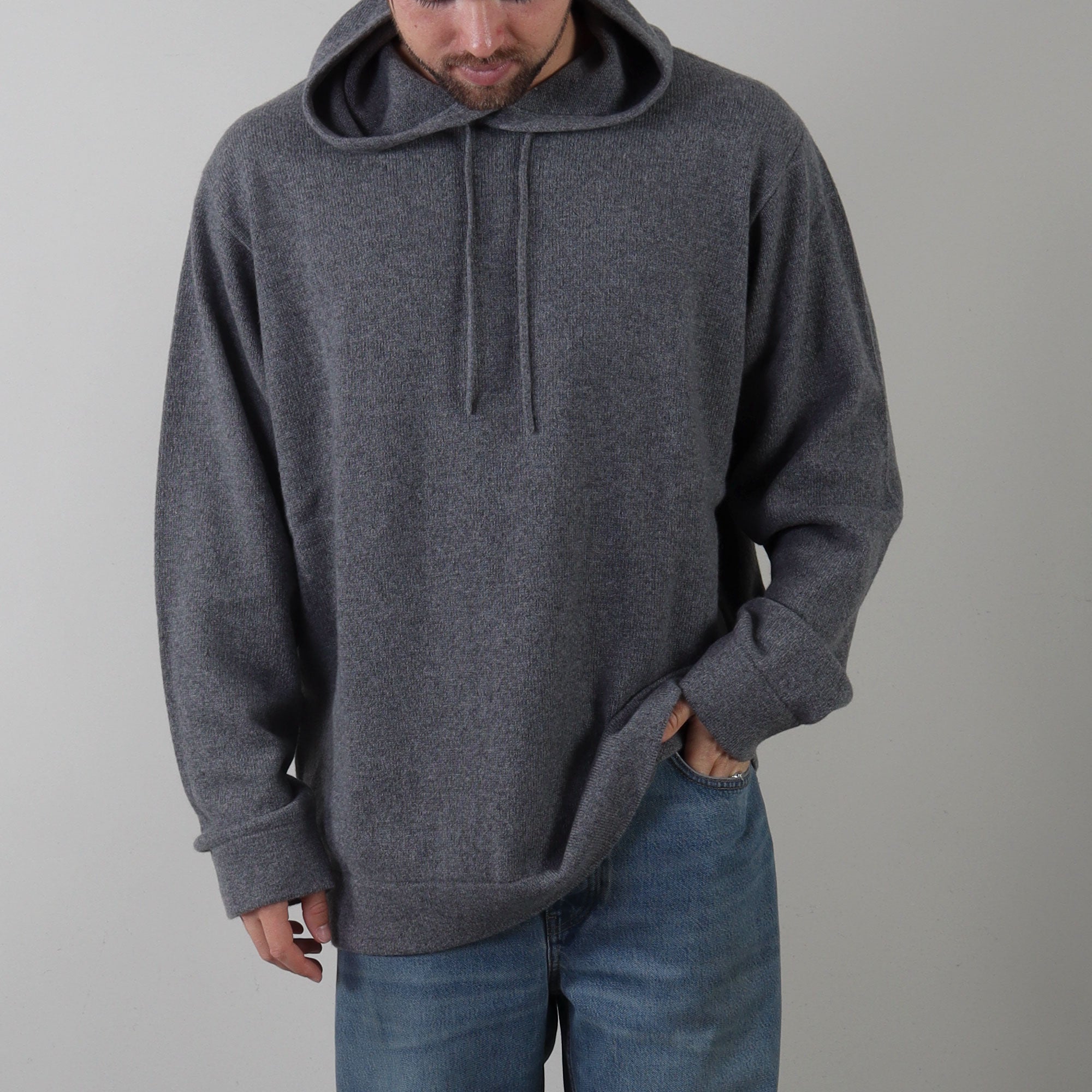 PRJCT Cashmere oversized hoodie grey