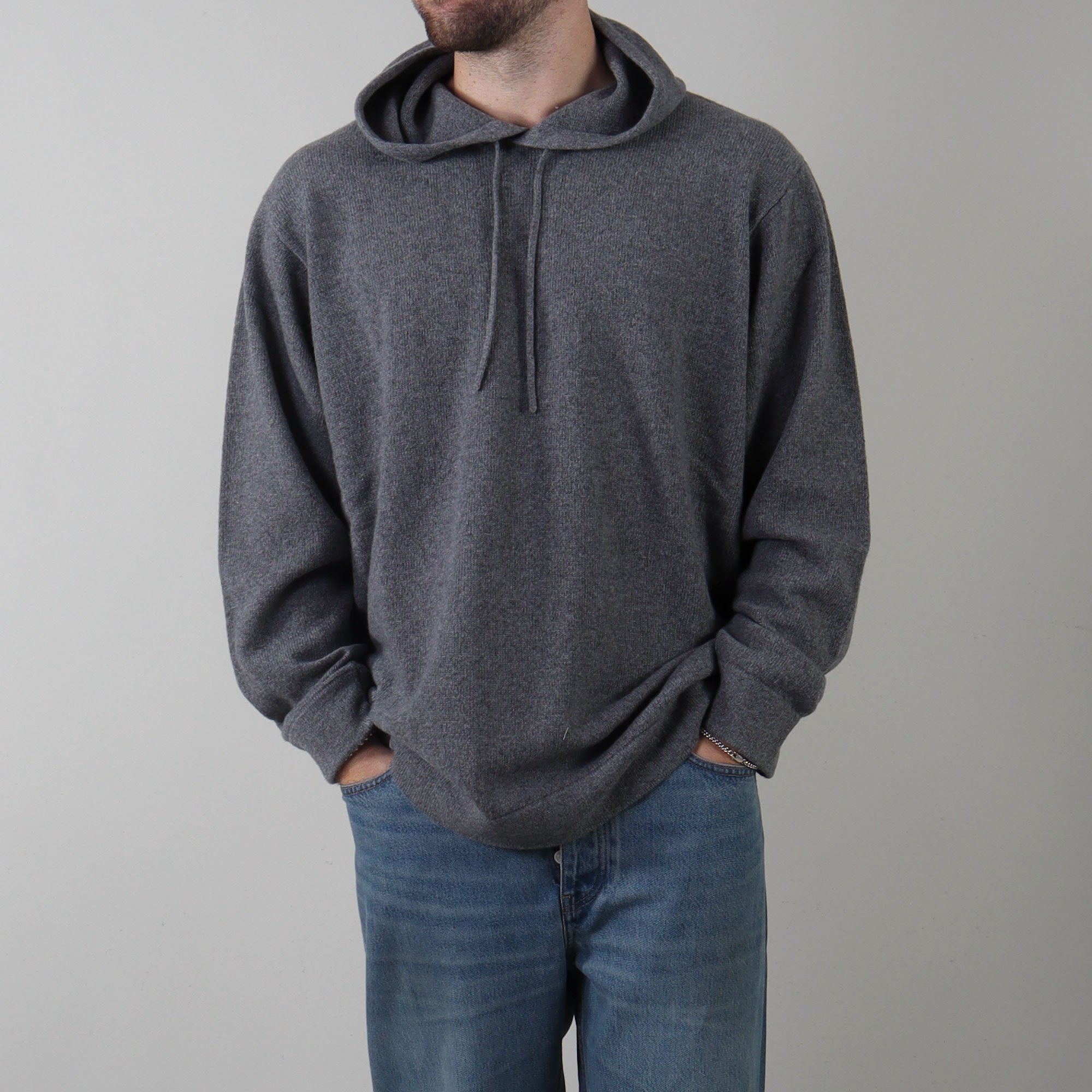 PRJCT Cashmere oversized hoodie grey