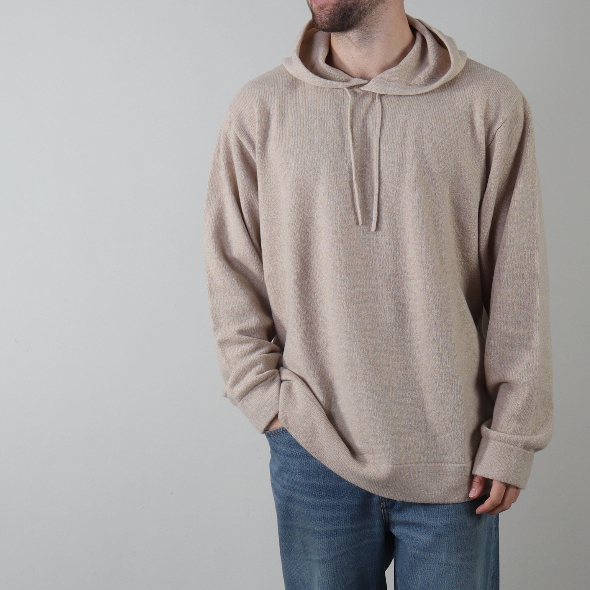PRJCT Cashmere oversized hoodie sand