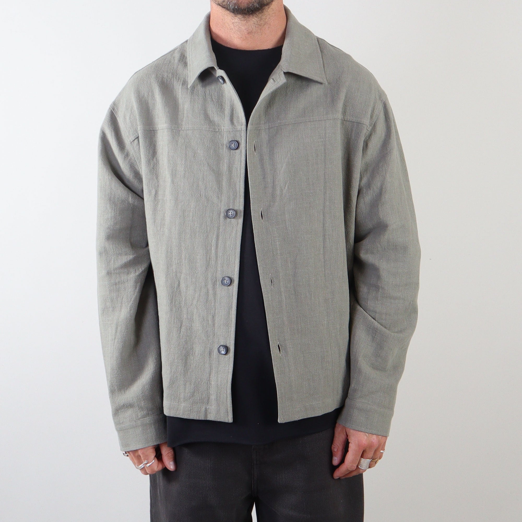 PRJCT lino jacket sage