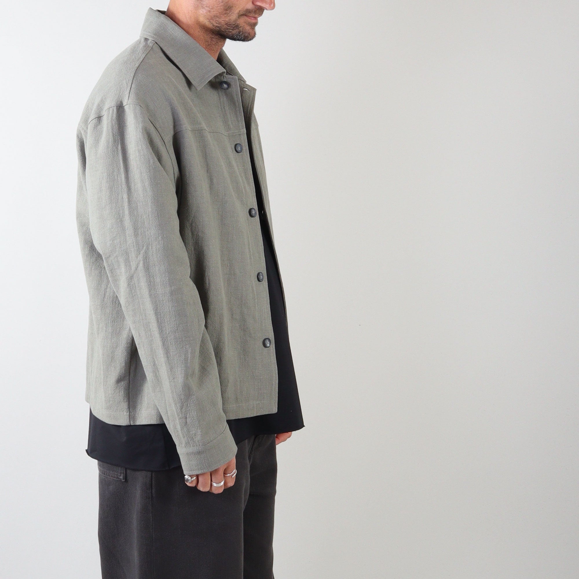 PRJCT lino jacket sage