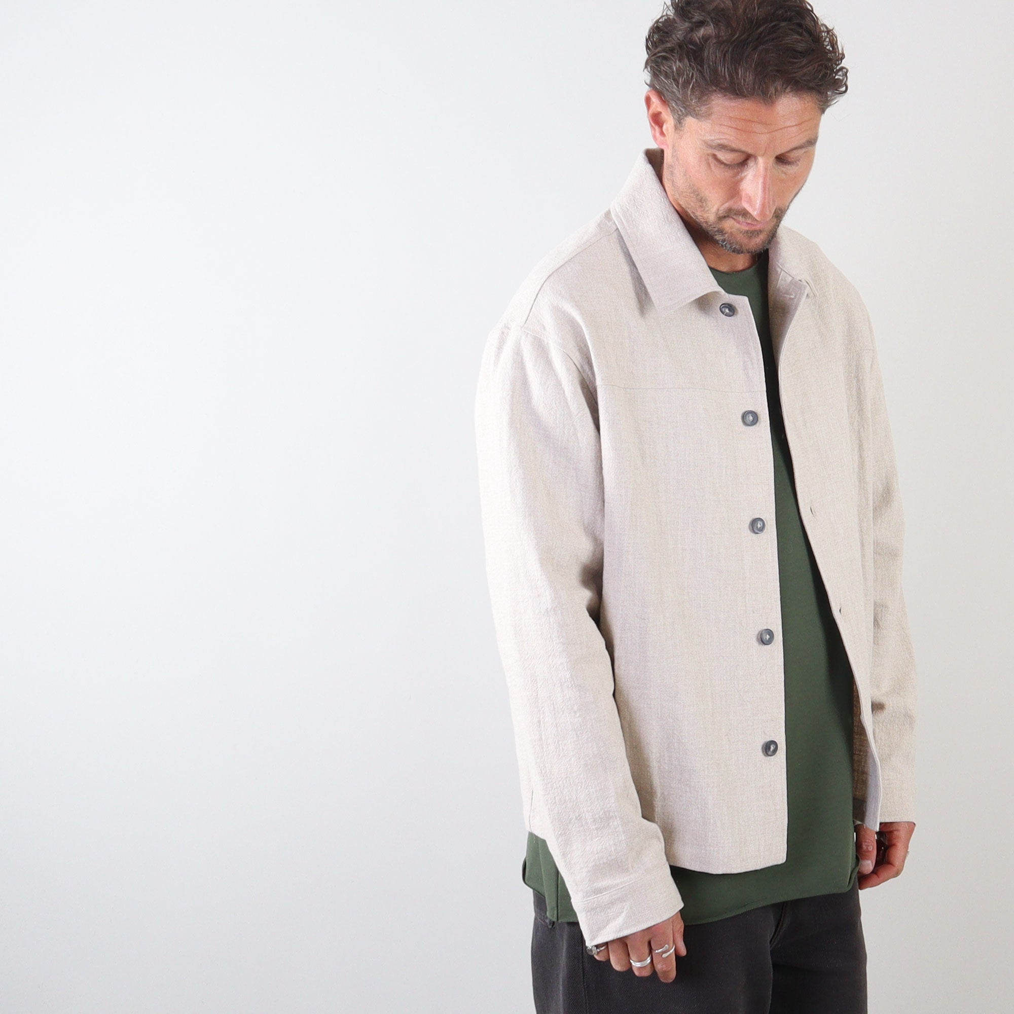 PRJCT lino jacket sand