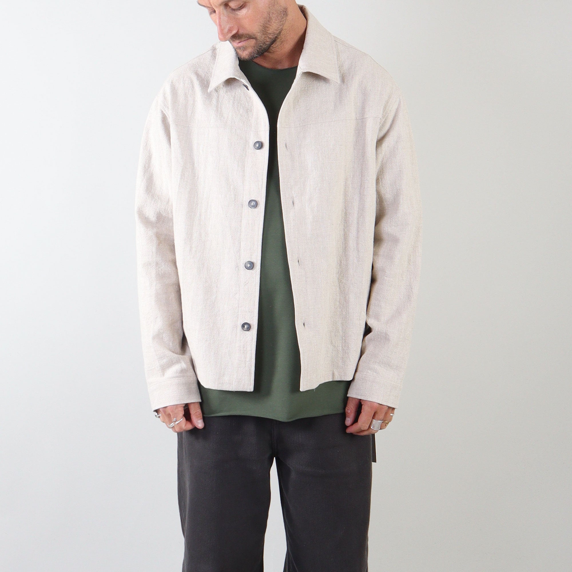PRJCT lino jacket sand