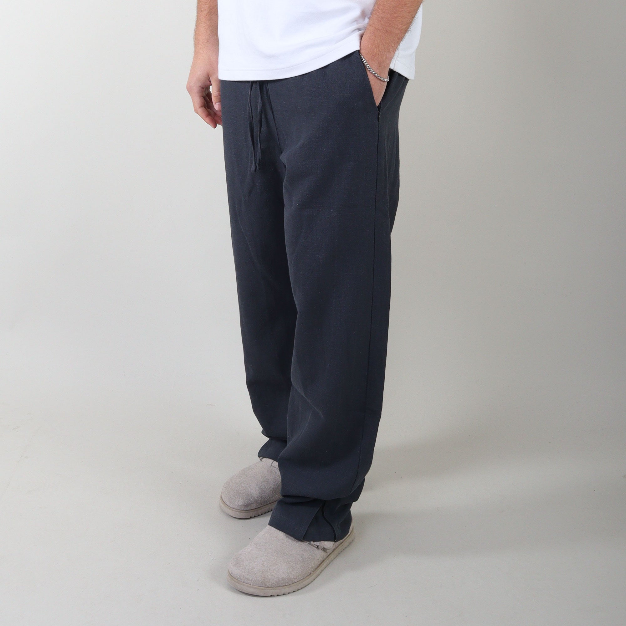 PRJCT pantalon lino navy