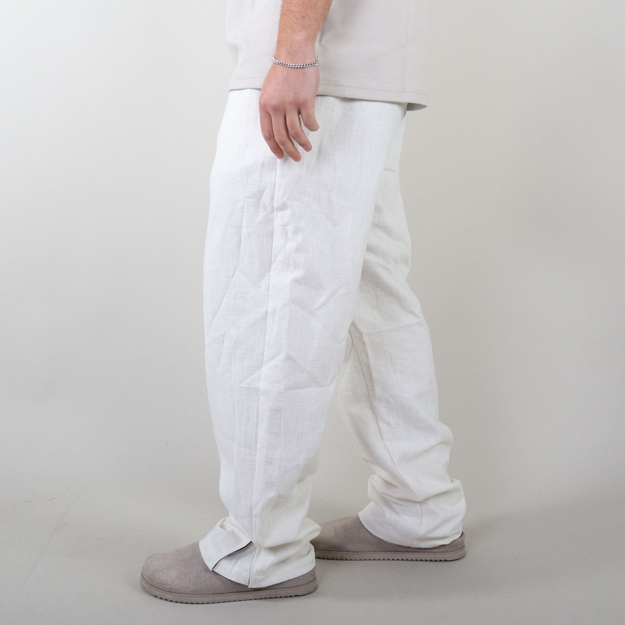PRJCT pantalon lino off white