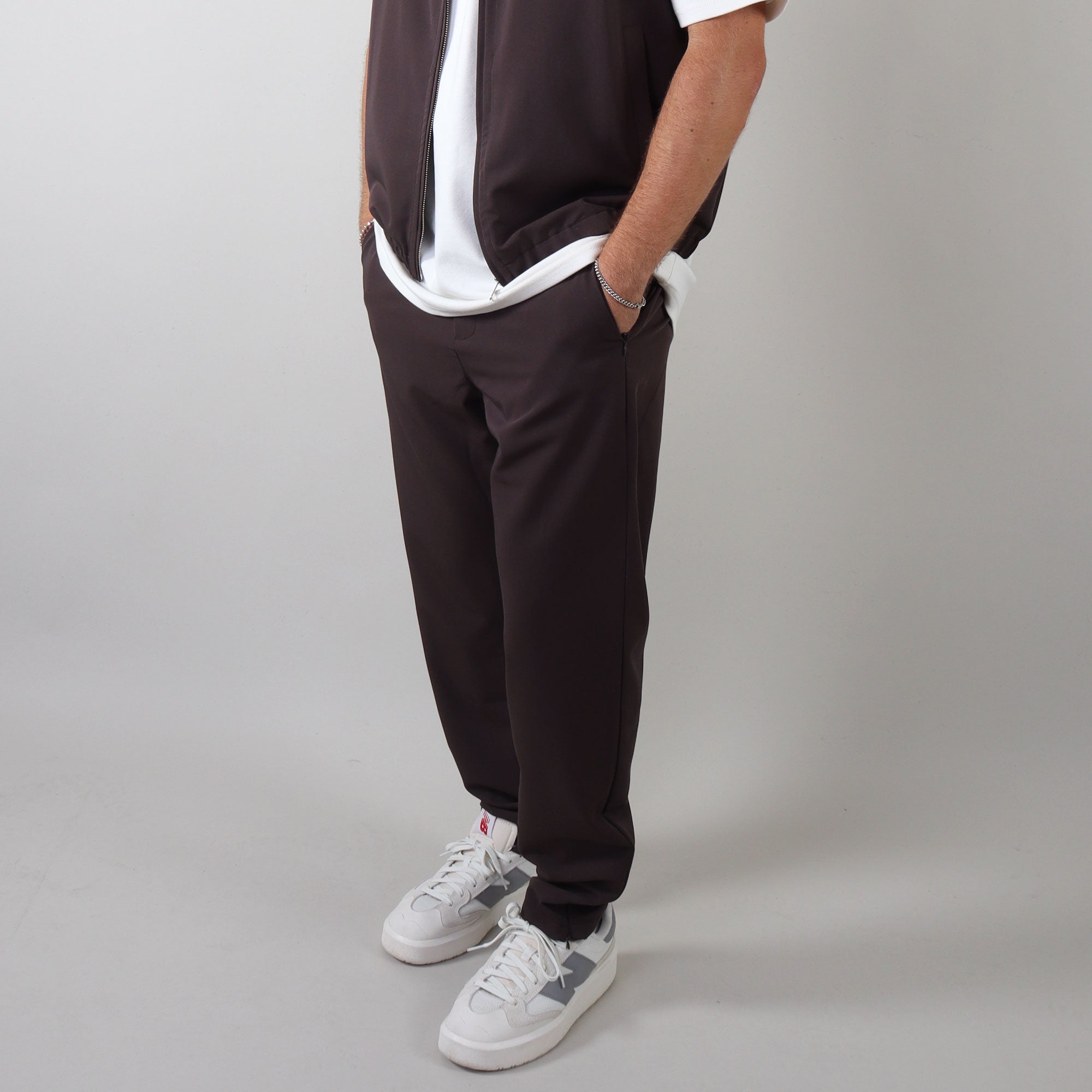 PRJCT pantalon zip brown