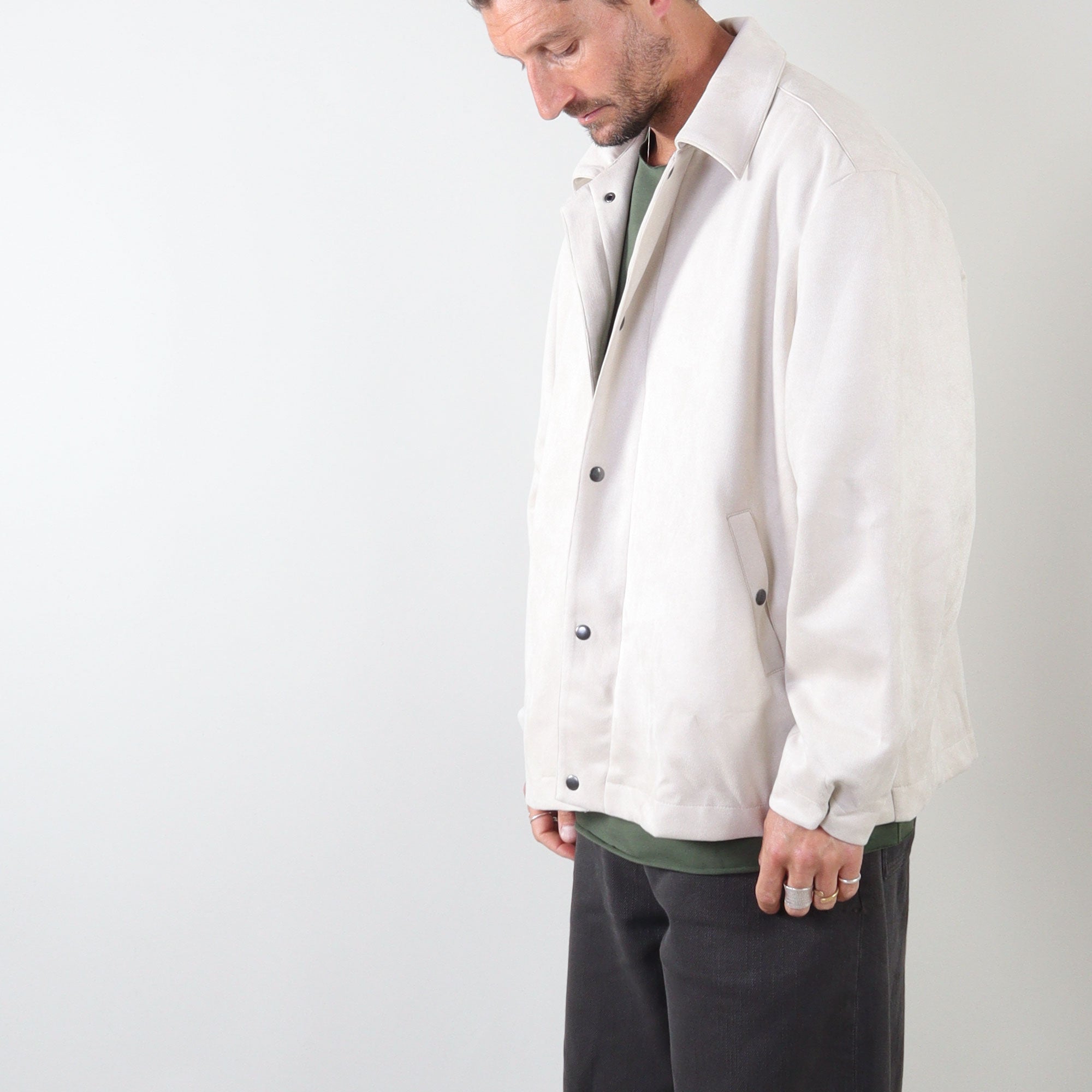 PRJCT suede biker jacket sand