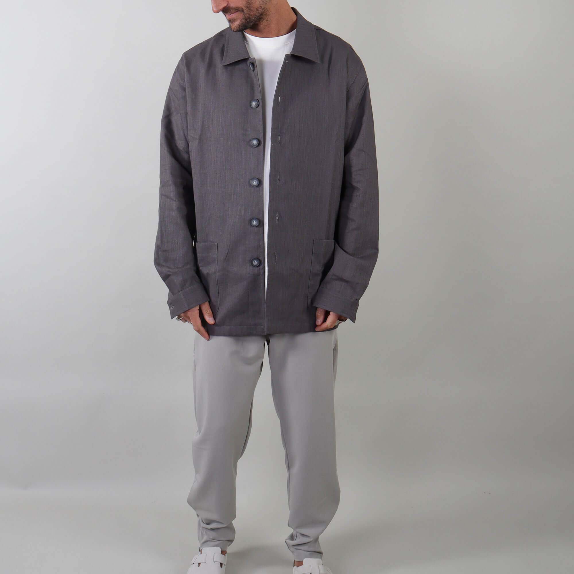 PRJCT lino pocket grey